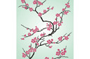 Sakura i Japan - schabloner på österländskt tema 