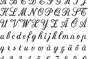 Calligraphystilsort typsnitt - textschabloner
