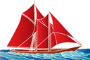 Scarlet Sails - marinschabloner