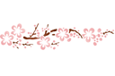 Sakura motiv - schabloner på österländskt tema 