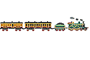 Tåg med vagnar - maskineri schabloner