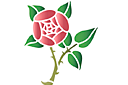 Grenar av rosor i en primitiv stil A - rosorschabloner