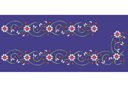 Österländsk dekorbårder och kant element - stenciler olika motiv blommor Österländsk dekorbårder och kant element - stenciler olika motiv blommor
