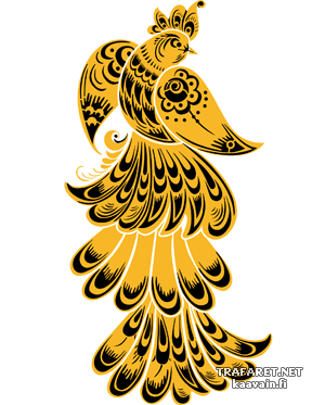 Den ryska eldfågeln - schablon för dekoration