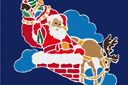 Santa på skorsten - julen och nyår